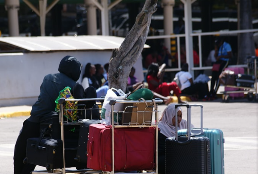 Passengers stranded at JKIA following strike by KAA staff.